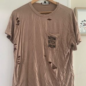 Kittenish Meow Bitch Logo Tee